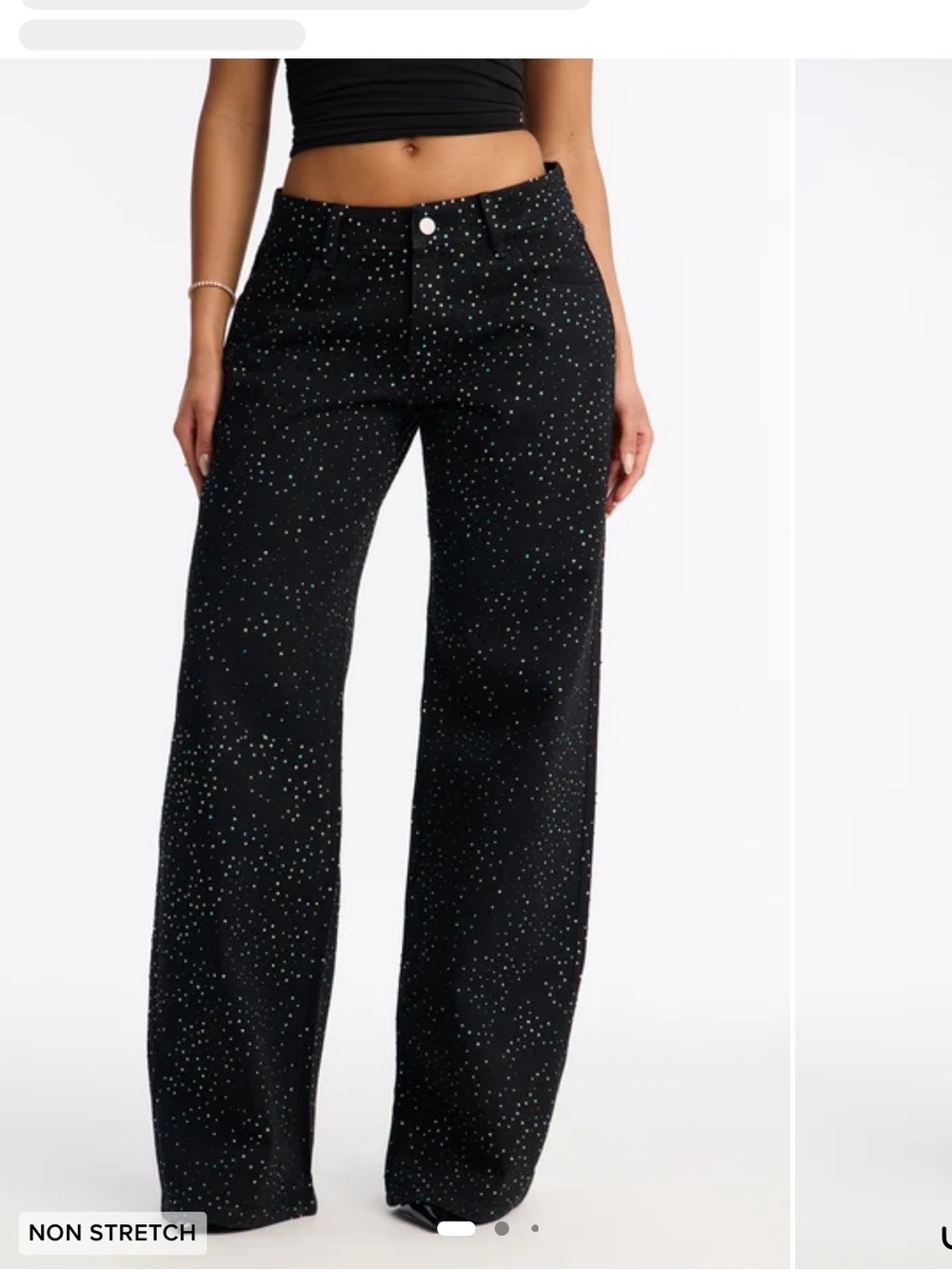 BRAND NEW TAGS ON Fashiona Nova Having A Blast Embellished Wide Leg Jeans